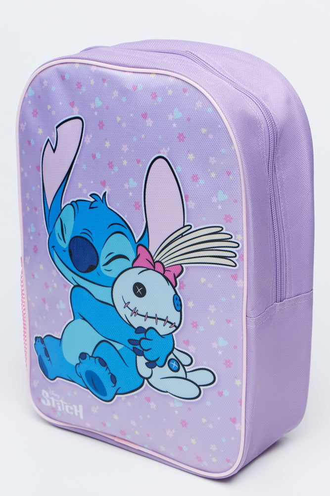 Stitch Print Lilac Small Backpack (1)