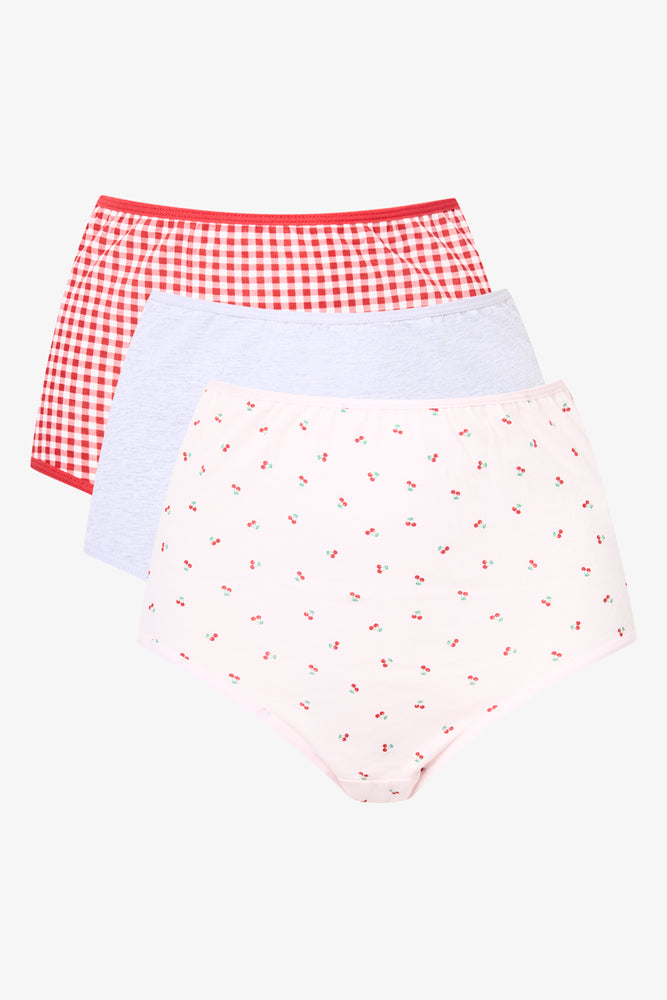 3 Pack Floral Cotton Briefs (1)
