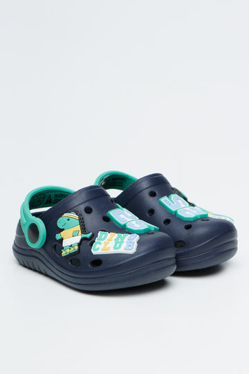 Navy Courtside Clogs