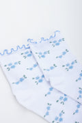 White Floral Crew Socks (1)