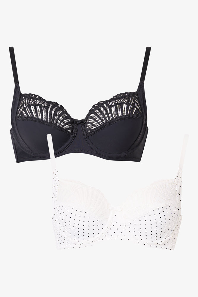 2 Pack Lace Underwire Bras