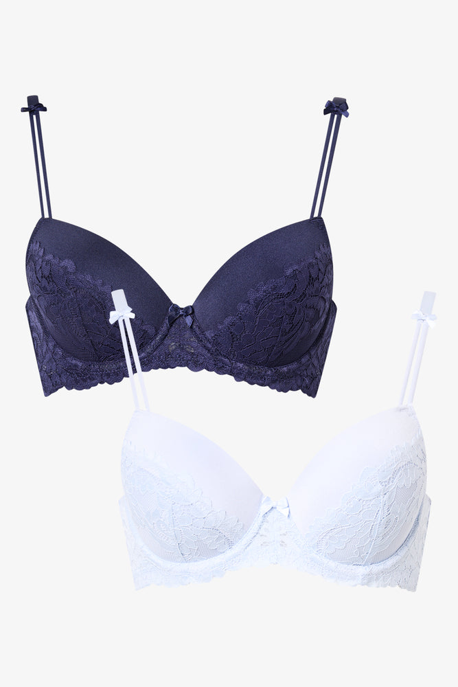 2 Pack Lace Balconette Bras (1)