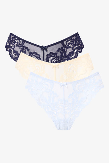 3 Pack Lace Thong Set