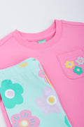 Floral T-Shirt & Cycle Short Set (1)