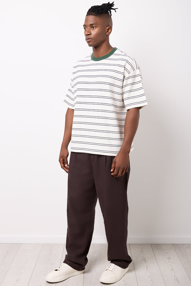 Textured Striped Crew Neck T-Shirt (1)