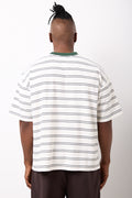 Textured Striped Crew Neck T-Shirt (2)