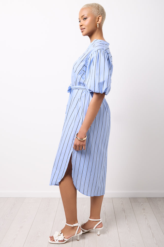 Striped Cotton Poplin Shirt Dress (1)