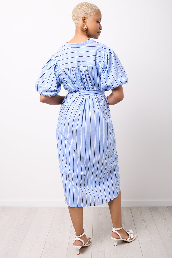 Striped Cotton Poplin Shirt Dress (2)