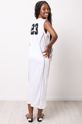 White Sleeveless Sporty Midi Dress (2)