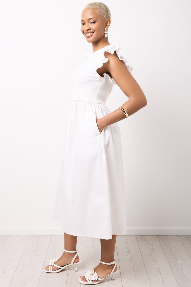 Milk Combo Midi Dress (1)