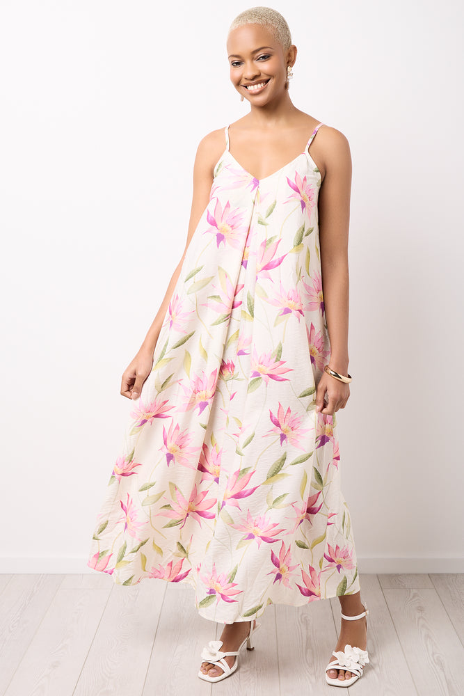 Floral Print A-Line Maxi Dress | Dresses & Jumpsuits | Ackermans
