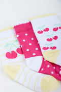 3 Pack Cherry Print Socks (1)