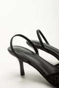 Black Embellished Kitten Heel Slingbacks (3)