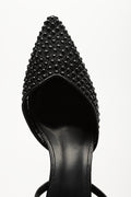 Black Embellished Kitten Heel Slingbacks (4)