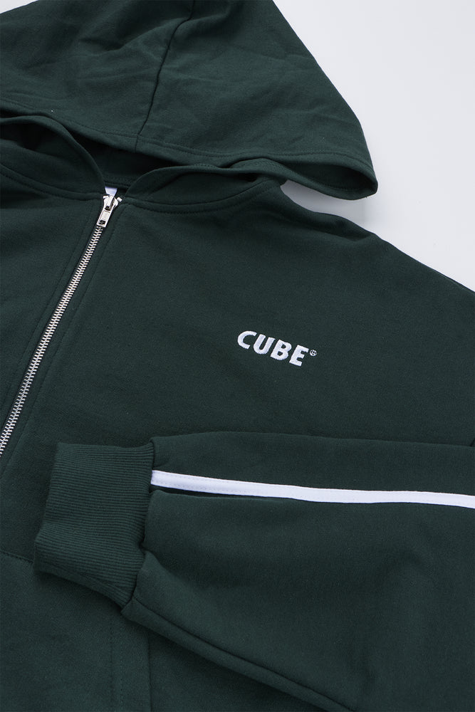 Forest Green Zipthrough Hoodie (1)
