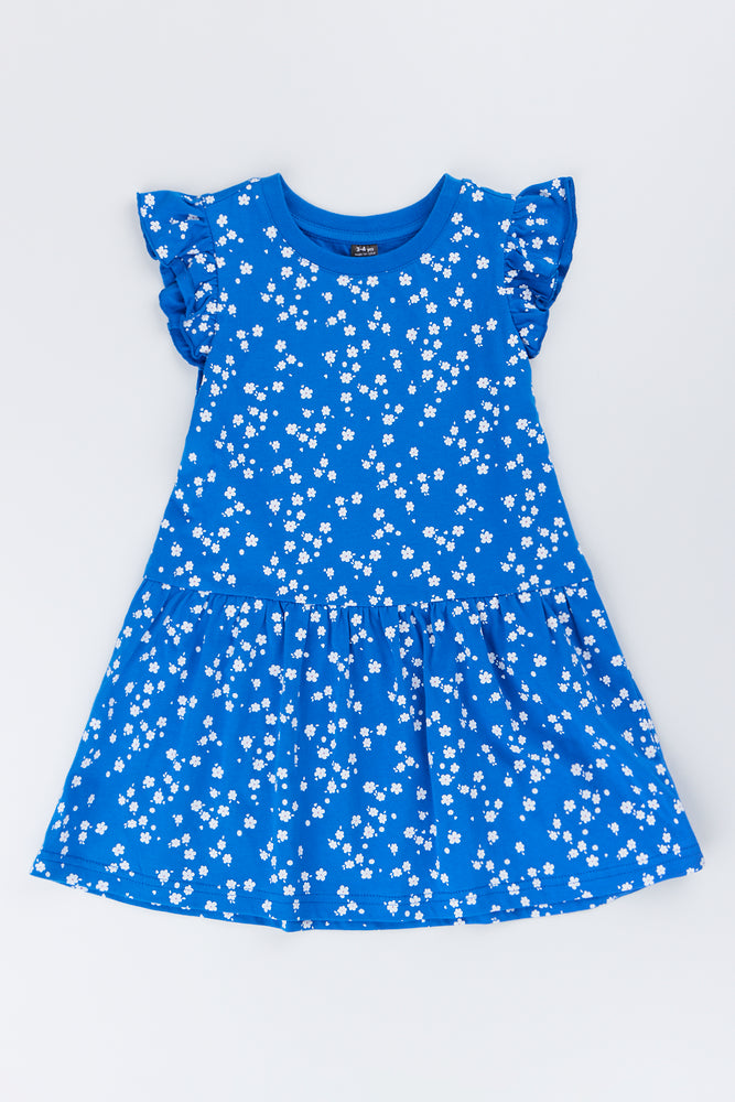 Daisy Floral Drop-Waist Dress