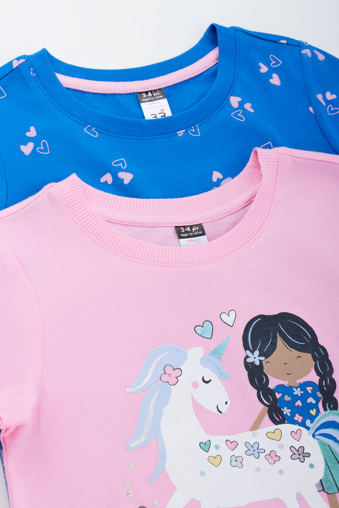 2 Pack Unicorn Heart T-Shirts (1)