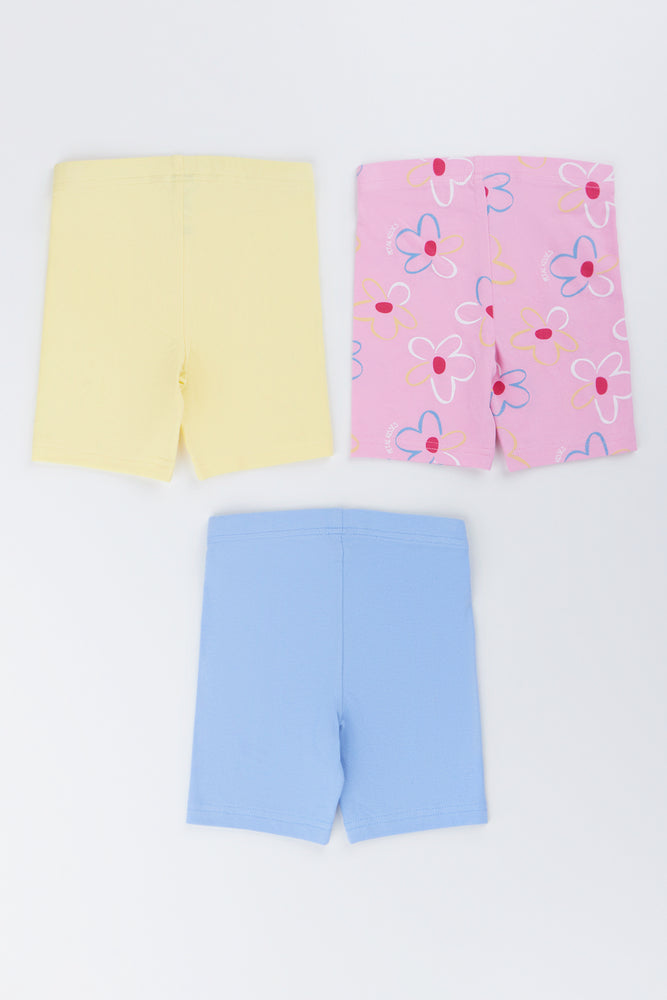 3 Pack Floral Cycle Shorts (2)