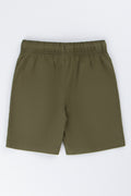 Khaki Poplin Drawstring Shorts (2)