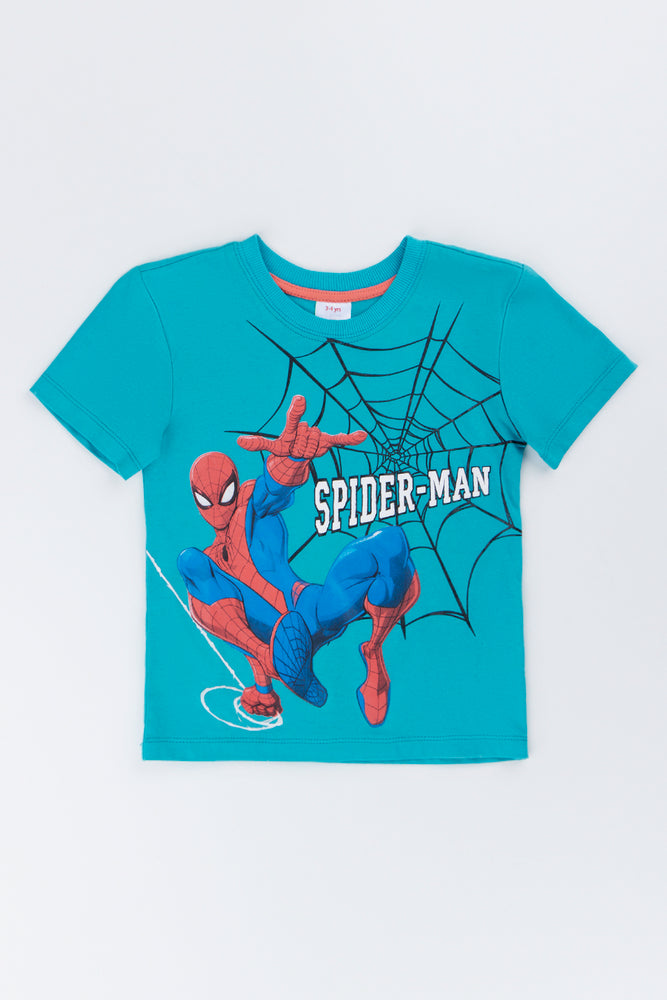Spider-Man Teal Graphic T-Shirt