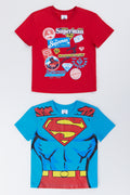 Red & Blue Superman 2 Pack T-Shirts