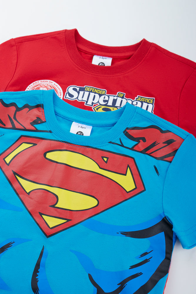 Red & Blue Superman 2 Pack T-Shirts (1)
