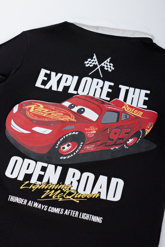 Lightning McQueen Black Polo Shirt (2)