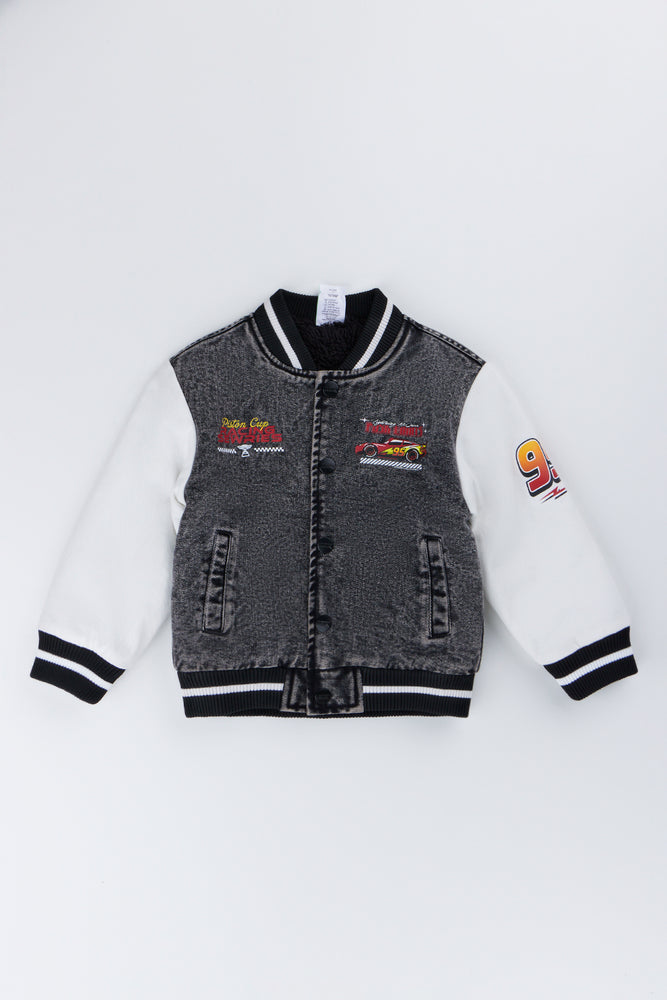 Cars Varsity Grey Denim Jacket