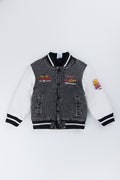 Cars Varsity Grey Denim Jacket