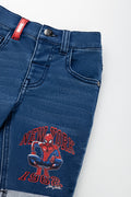 Blue Spider-Man Denim Shorts (1)