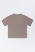 Brown Textured Pocket T-Shirt (2)