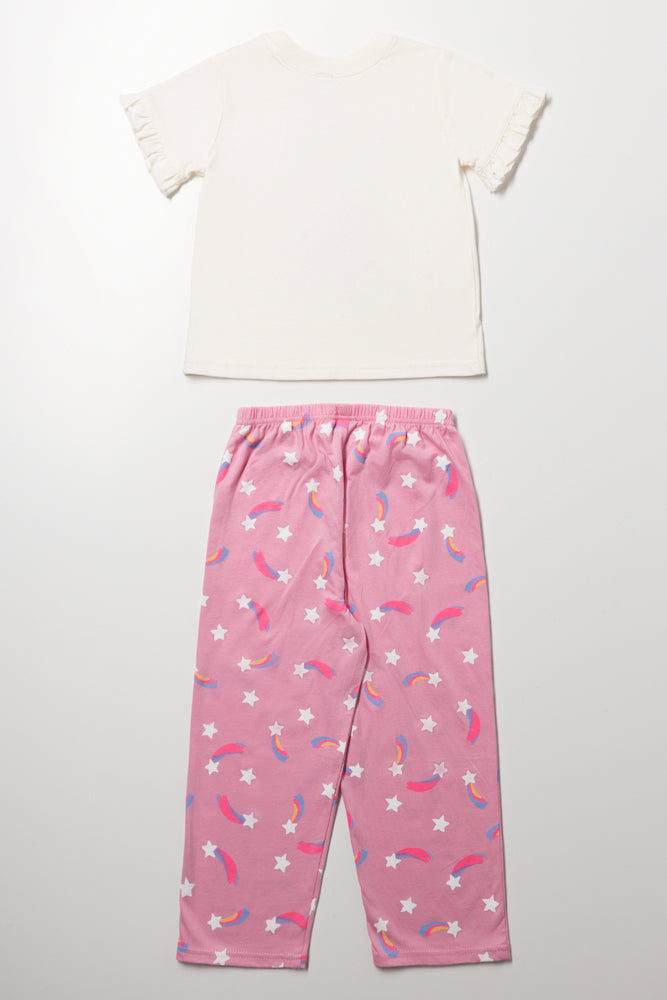 Ballerina Graphic T-Shirt Pants Set (2)