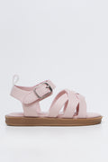 Pink Woven Strap Fashion Sandals (1)