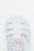 White Floral Fisherman Jelly Sandals (4)