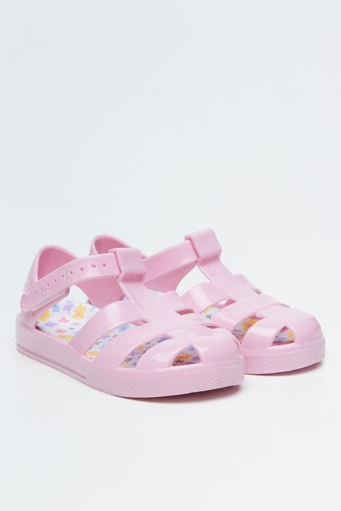 Pink Fisherman Jelly Sandals