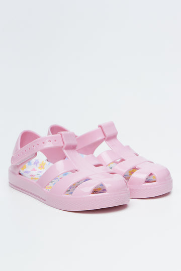 Pink Fisherman Jelly Sandals