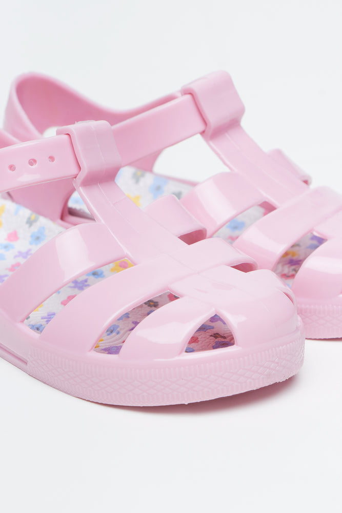 Pink Fisherman Jelly Sandals (2)