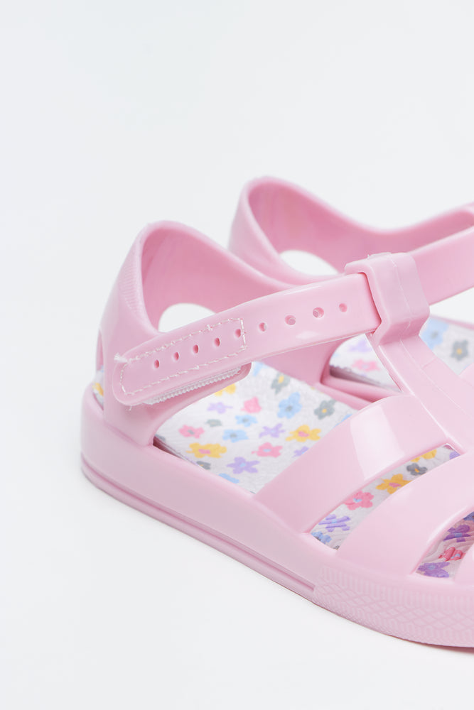Pink Fisherman Jelly Sandals (3)