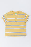 Yellow Stripe Henley T-Shirt