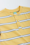 Yellow Stripe Henley T-Shirt (1)