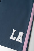 Blue Fleece LA Print Skirt (1)