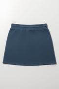 Blue Fleece LA Print Skirt (2)
