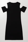 Black Cold Shoulder Star Dress (2)