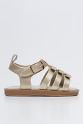 Gold Bow Detail Kids Sandals (1)