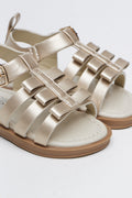 Gold Bow Detail Kids Sandals (2)