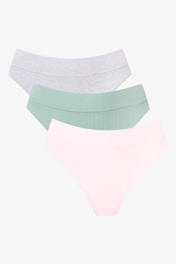 3 Pack Seamfree Texture Thongs (1)