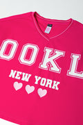 Fuchsia Brooklyn Crop Sports Tee (1)