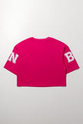 Fuchsia Brooklyn Crop Sports Tee (2)