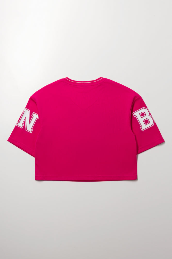 Fuchsia Brooklyn Crop Sports Tee (2)
