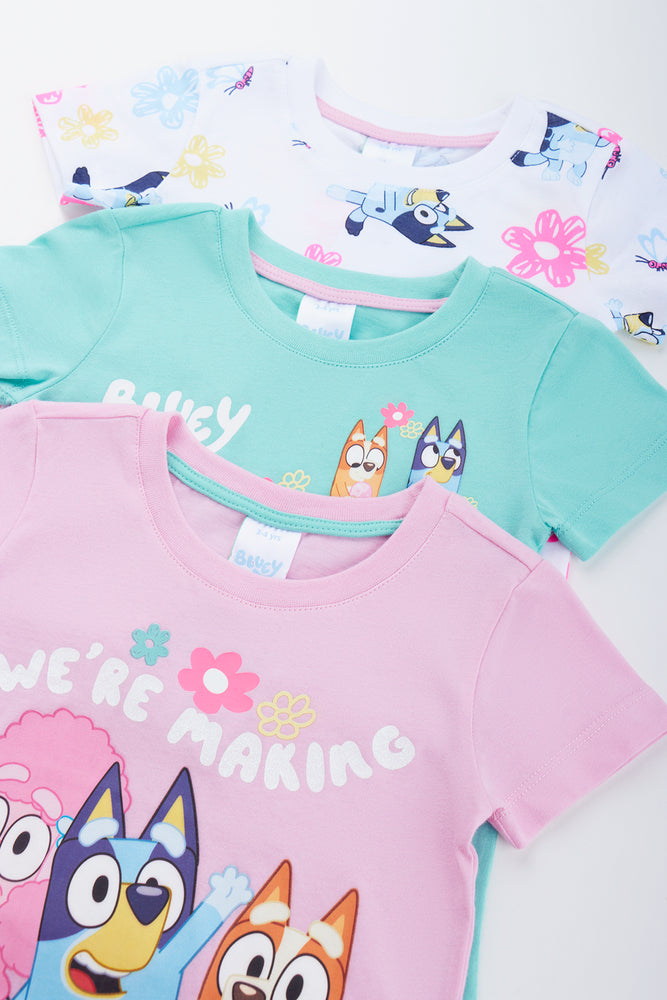 3 Pack Bluey Character Print T-Shirt (1)